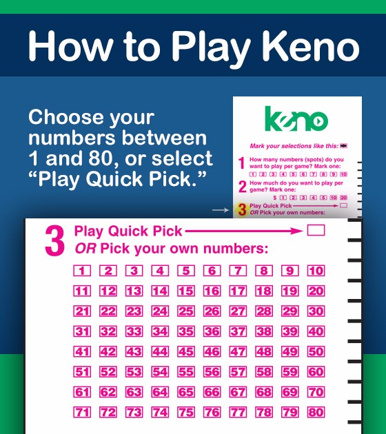 Choose your numbers between 1 and 80, or select "Play Quick Pick"