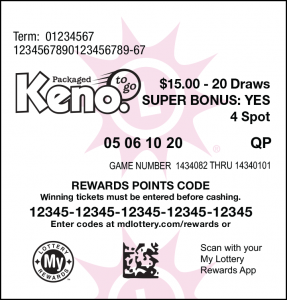 keno packaged to go super bonus
