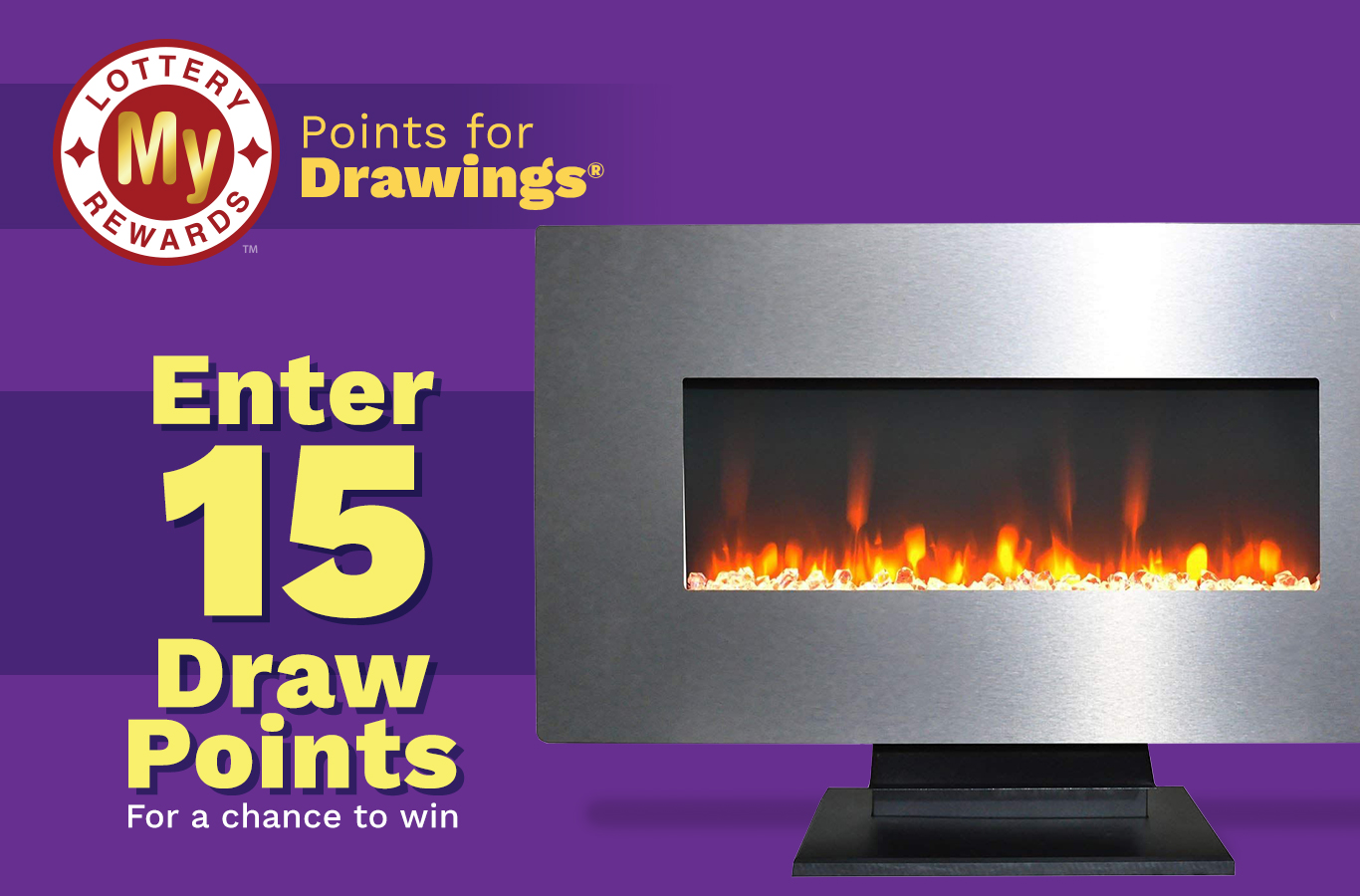 Here's your chance to win an Electric Fireplace! Enter by Tuesday, December 7th.