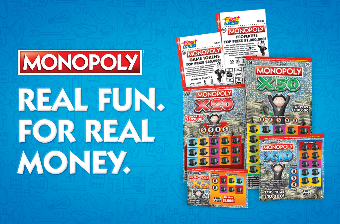 Enter non-winning MONOPOLY Scratch-Offs and any MONOPOLY FAST PLAY tickets for your chance to win cash!