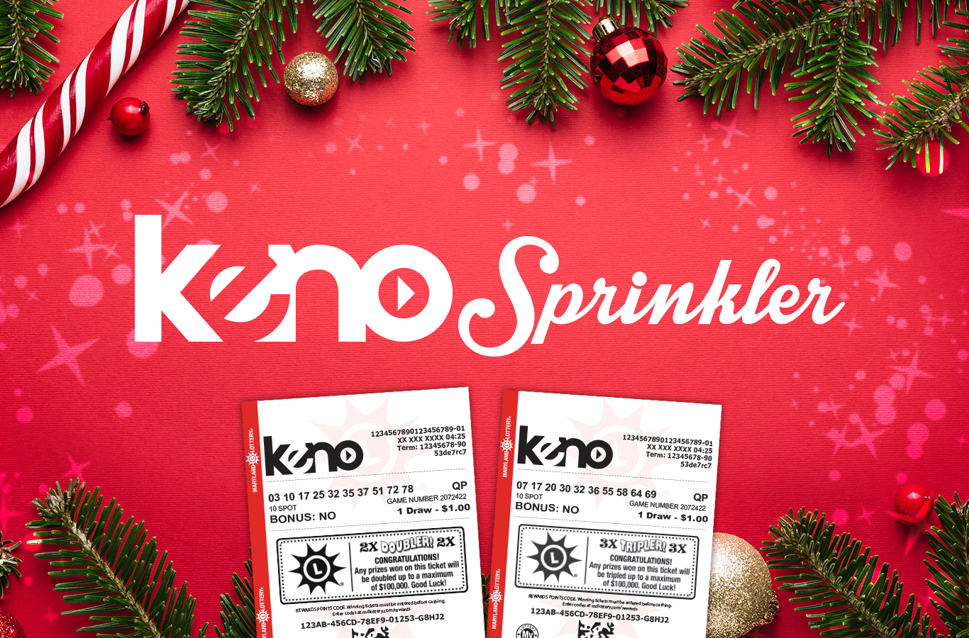 Play Keno Sprinkler for a chance to double or triple your winnings!