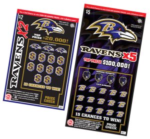 2 Ravens scratch-offs