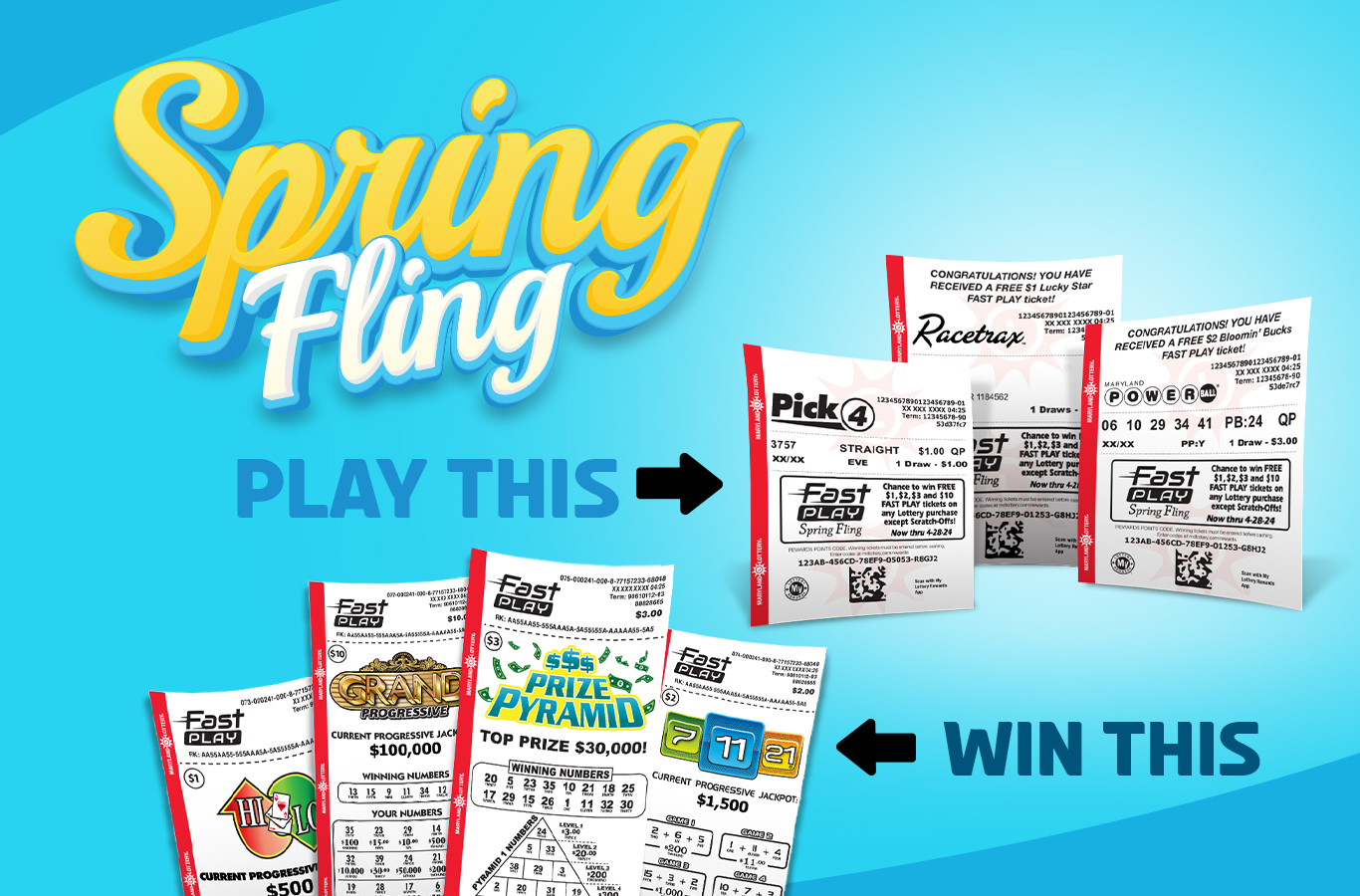 Play any draw game for a chance to win a free FAST PLAY game!