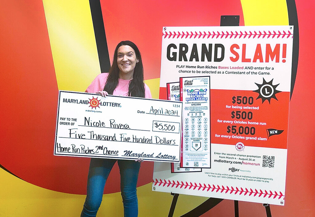 Sykesville resident Nicole Rivera is our first Home Run Riches winner with a Grand Slam result! She claimed a whopping $5,500 prize she won as the Contestant of the Game.
