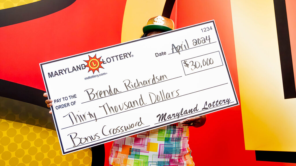 Brenda Richardson from Baltimore just made life a little sweeter with a $30,000 Bonus Crossword scratch-off win.