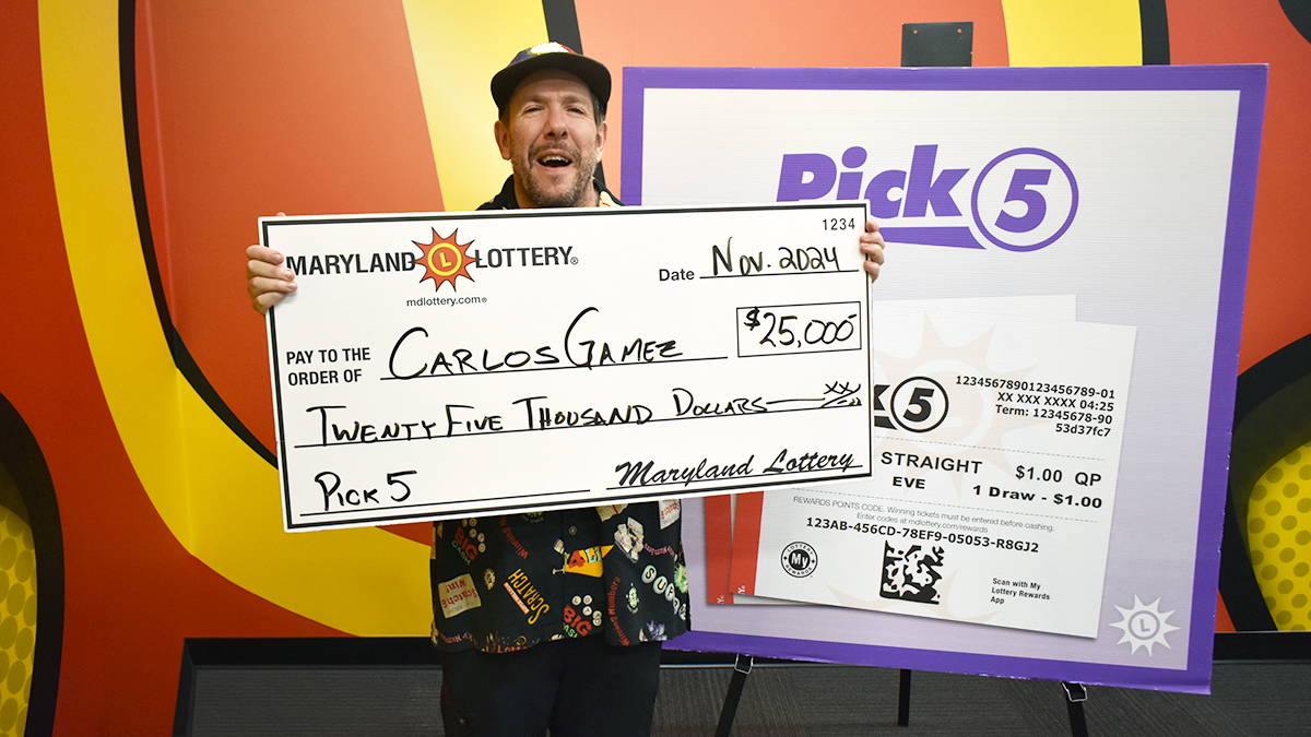 Lucky DC Lottery Date Leads to 25,000 Maryland Lottery Pick 5 Score