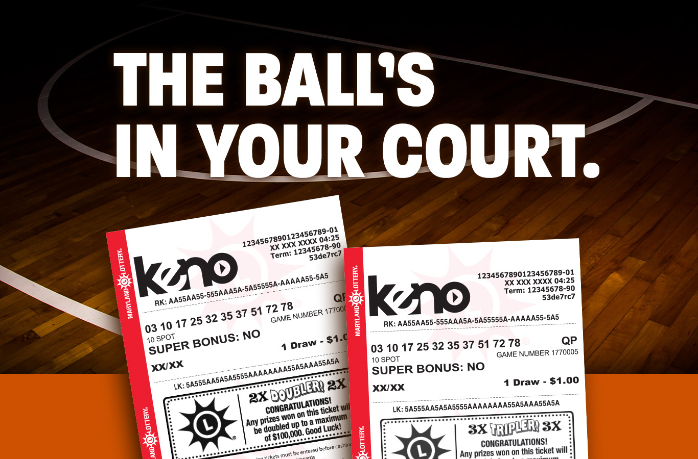 Play Keno Sprinkler for a chance to double or triple your winnings!
