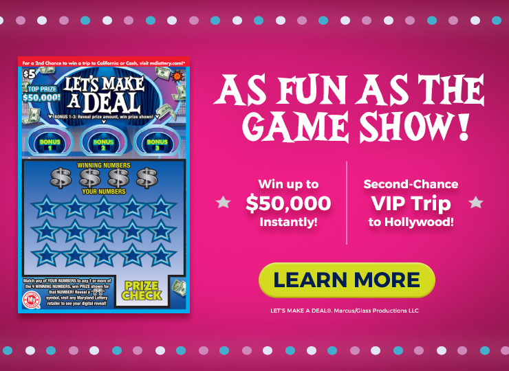 Let's Make a Deal scratch offs - as fun as the game show! Win up to $50,000 instantly or a second-chance VIP trip to Hollywood