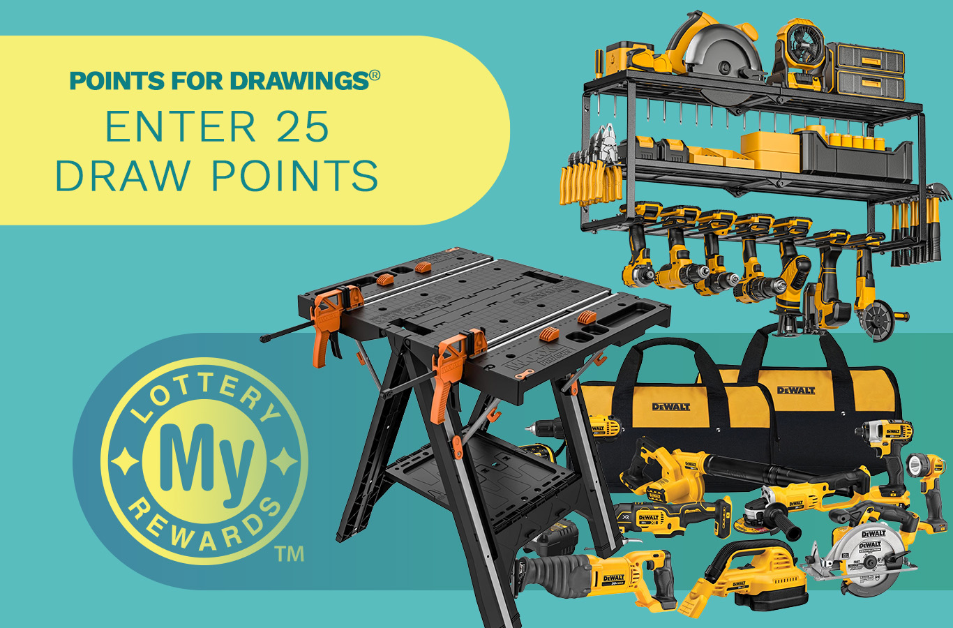 Here's your chance to win a DeWalt® Tool Package! Enter by Monday, May 19th.