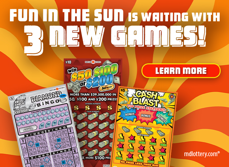 Fun in the sun is waiting with 3 new scratch-off games!