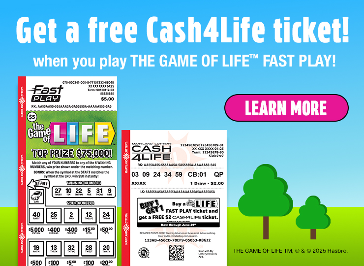 Win a free Cash4Life ticket.