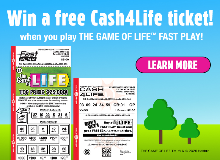 Win a free Cash4Life ticket.