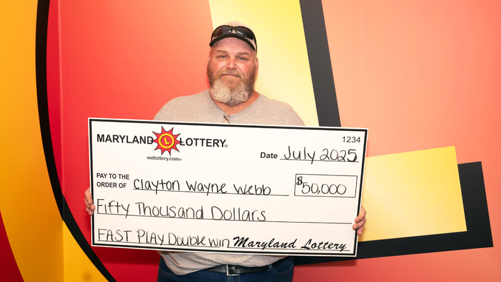 Clayton Webb, of North Carolina, bought a Maryland Lottery FAST PLAY ticket worth $50,000 when he was between truck driving assignments in College Park.