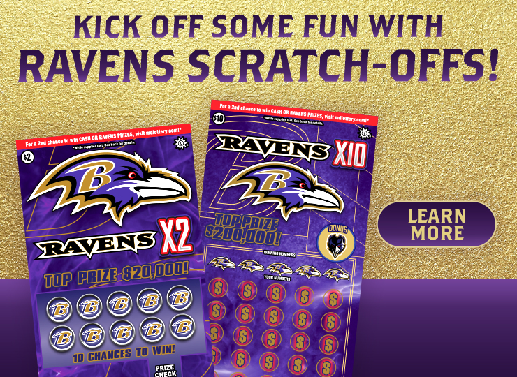 Kick off some fun with new Ravens scratch-offs!