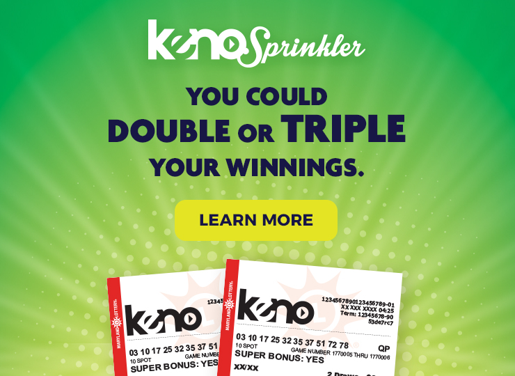 Keno Sprinkler - you could double or triple your winnings. learn more