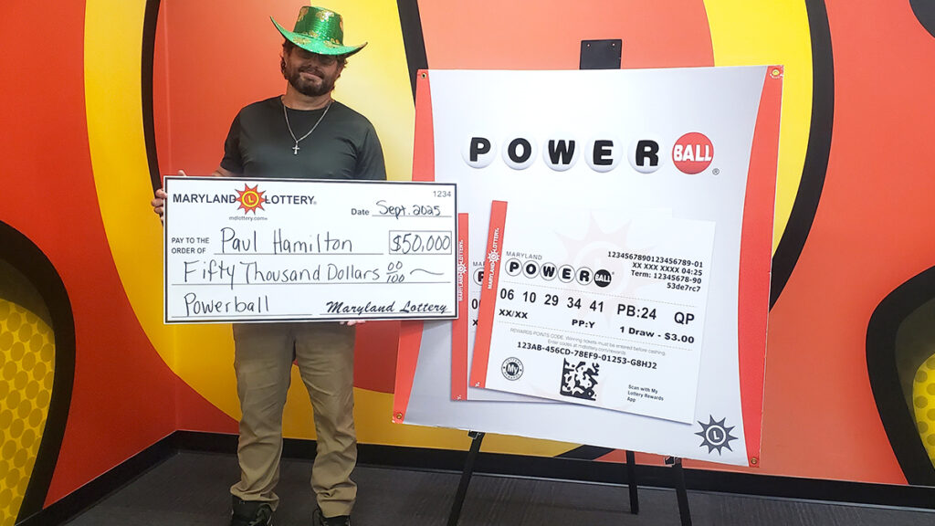 Paul Hamilton, of Hughesville, switches games and wins a $50,000 third-tier Powerball prize.