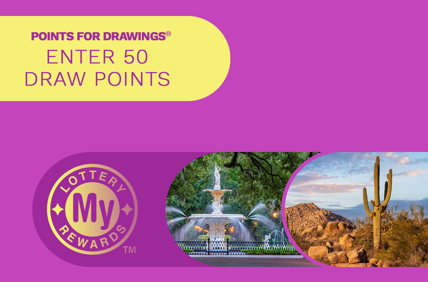 Here's your chance to choose between a Southern Charm or Desert Oasis resort vacation! Enter by Sunday, December 28th.