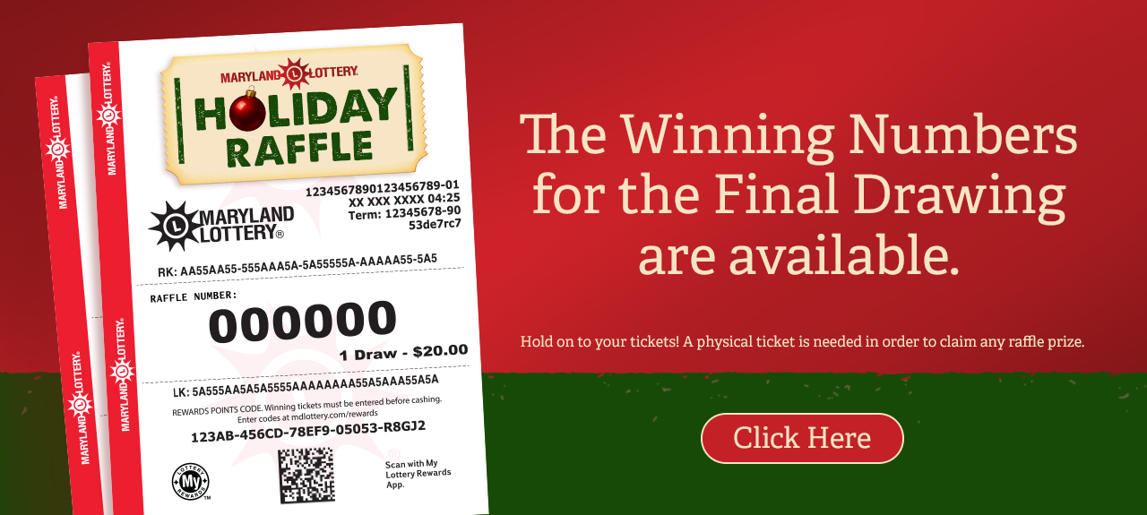 The Winning Numbers for the Holiday Raffle Final Drawing are available. Click here