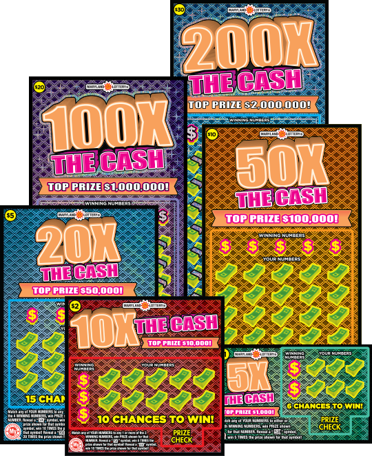 x the cash family of scratch off tickets