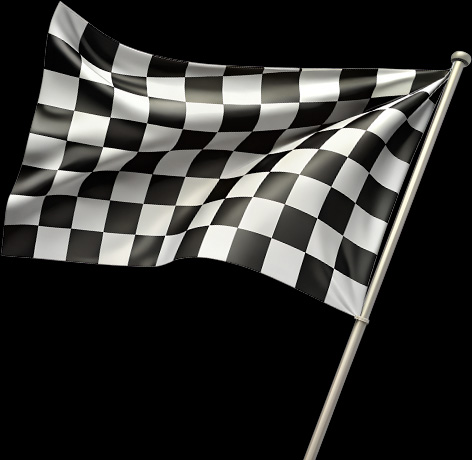 checkered flag waving