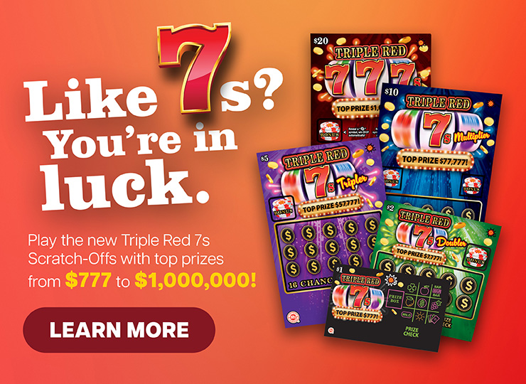Like sevens? you're in luck. play the new triple red sevens scratch-offs with top prizes from $777 to $1,000,000! learn more.