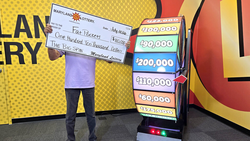 A man from Charles County is using the nickname “Mr. Fat Pockets” after THE BIG SPIN scratch-off put an extra $110,000 in his pocket.