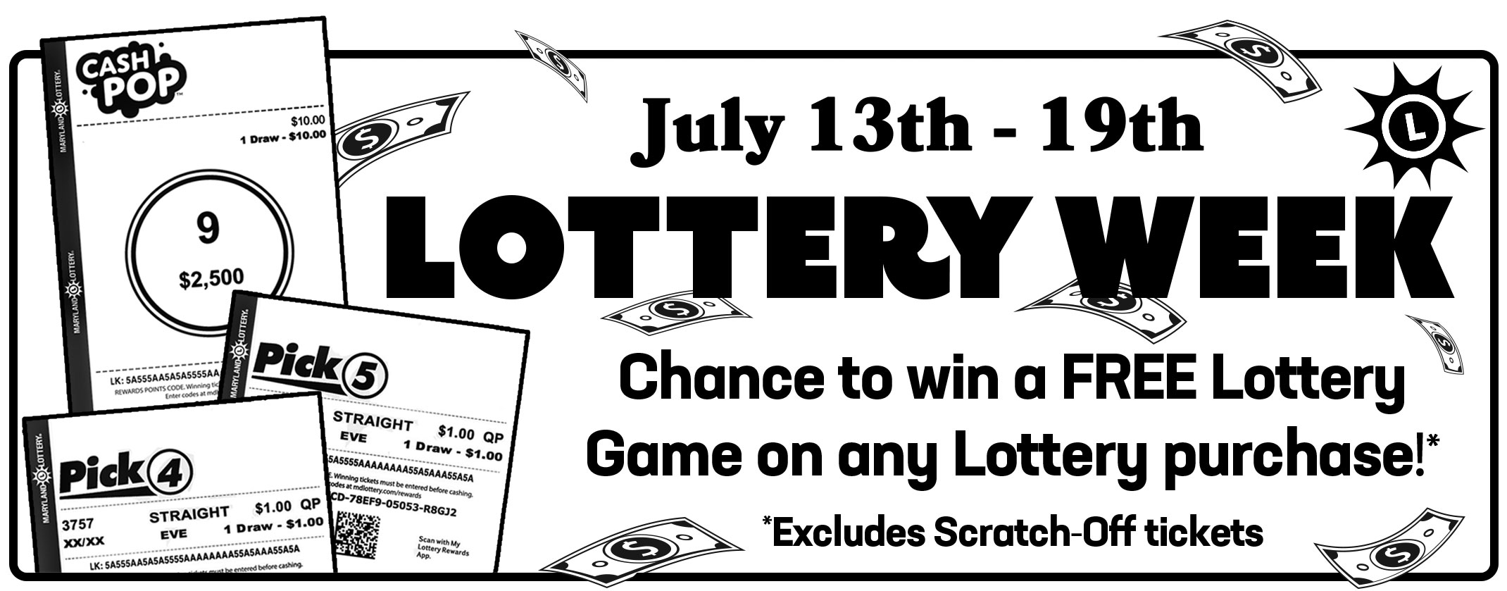promo message as seen on printed playslips